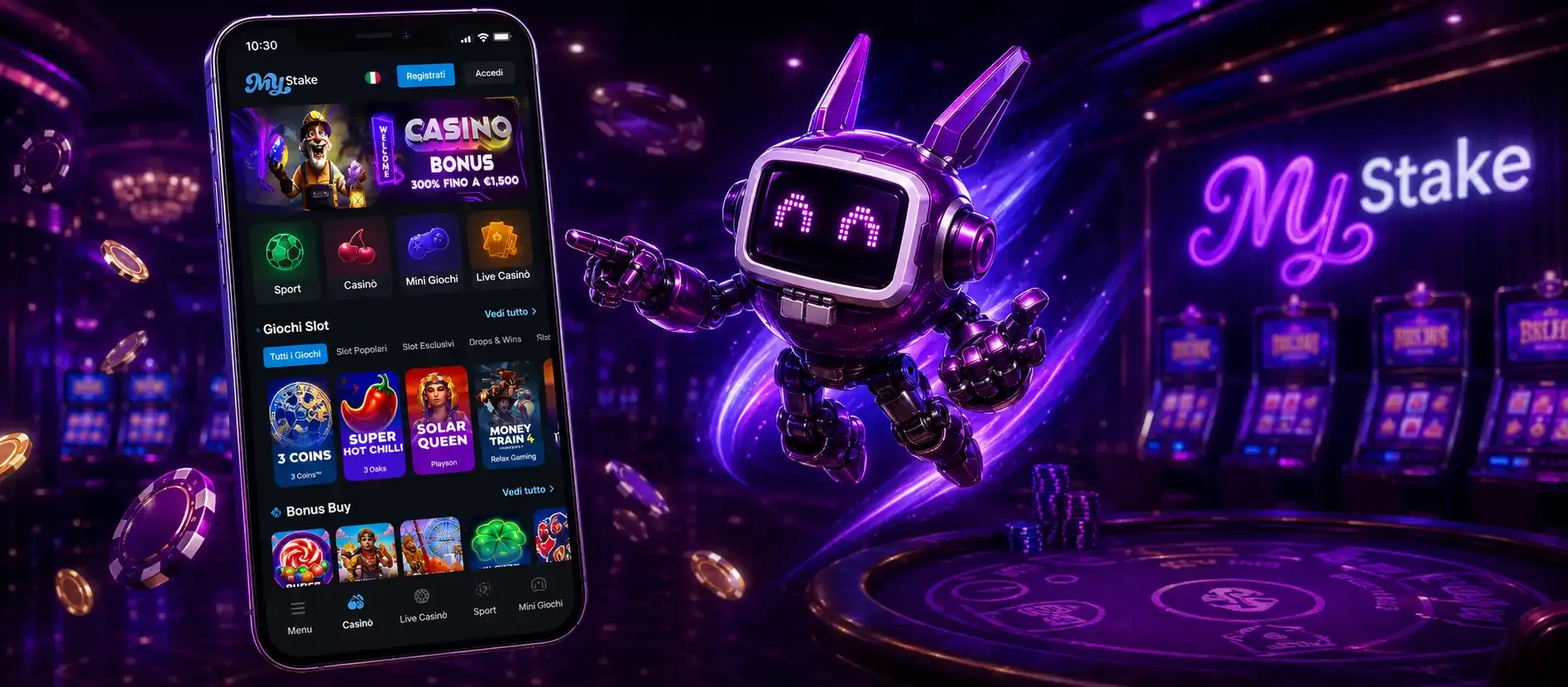 Mystake Esperienza mobile con Mystake applicazione